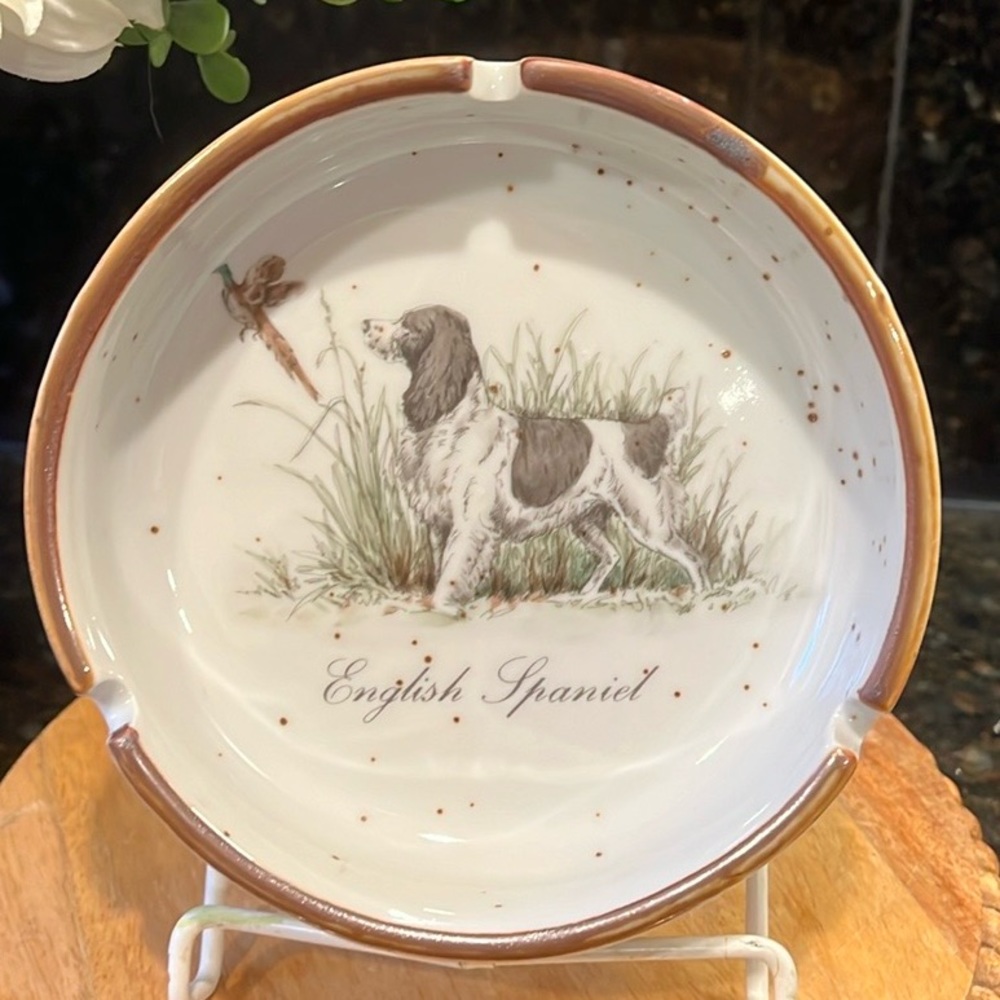 English Spaniel Speckled Ash Tray